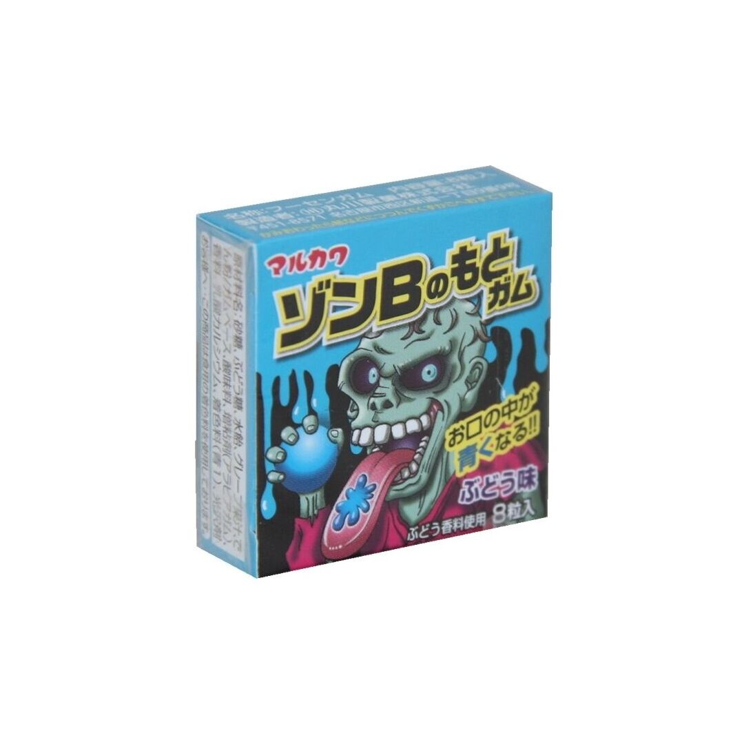 Жевательная Резинка Marukawa Zombi Марукава Зомби Синий Виноград 11,1гр, Япония, изображение 2