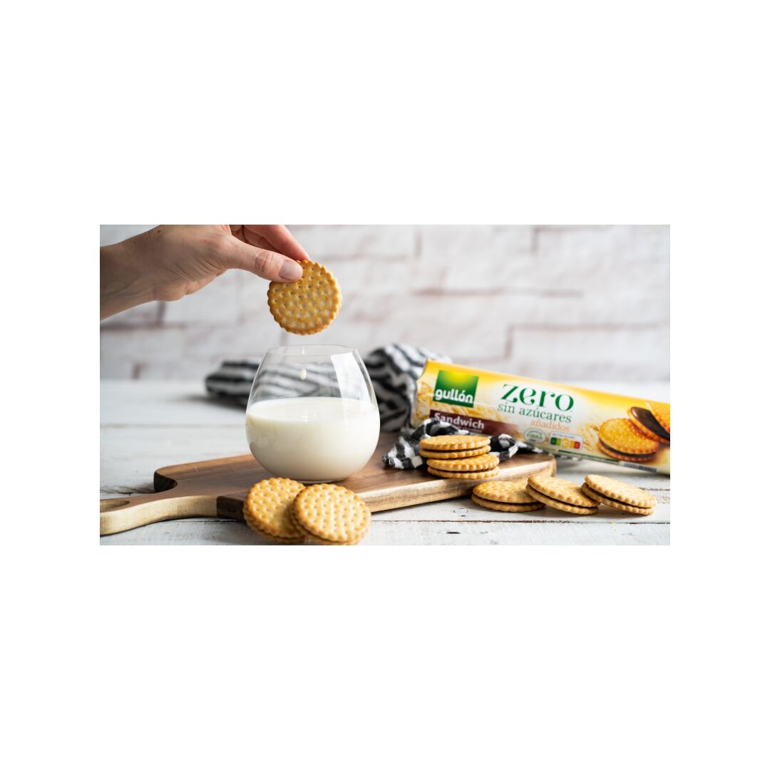 Двойное печенье с шоколадной начинкой без сахара GULLON 250г, изображение 2