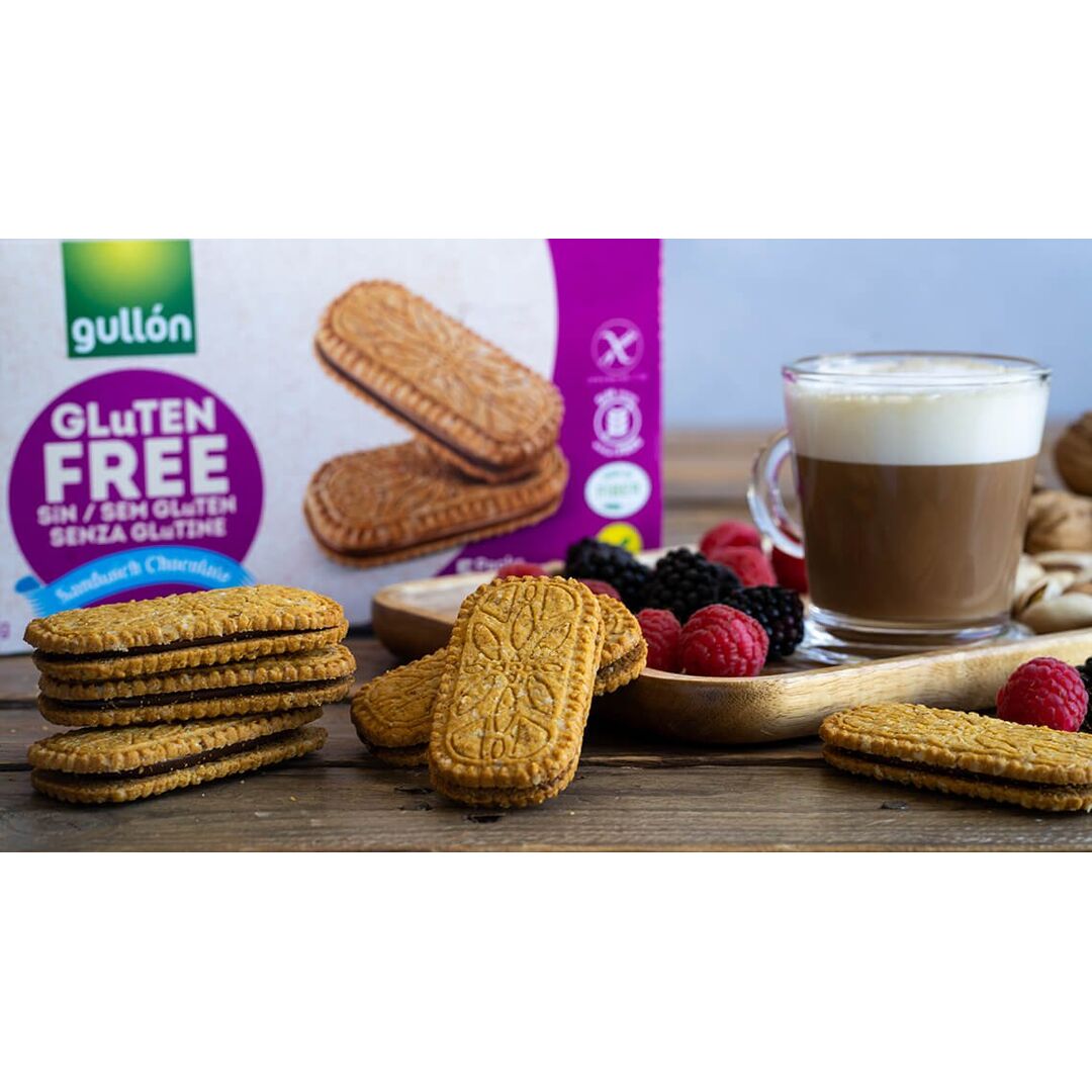 Двойное печенье с шоколадной начинкой без глютена GULLON 225г, изображение 2