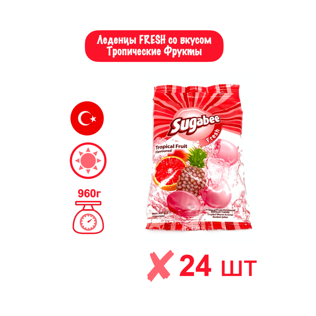 Карамель леденцовая FRESH 40г х 24шт