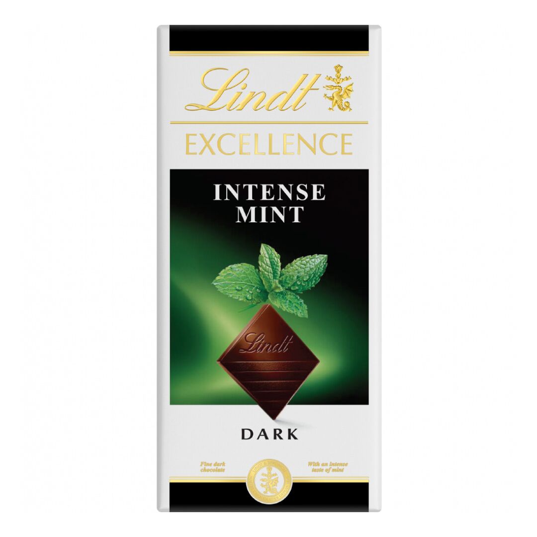 Шоколад LINDT EXCELLENCE Темный с Мятой 100г 3штуки, изображение 3