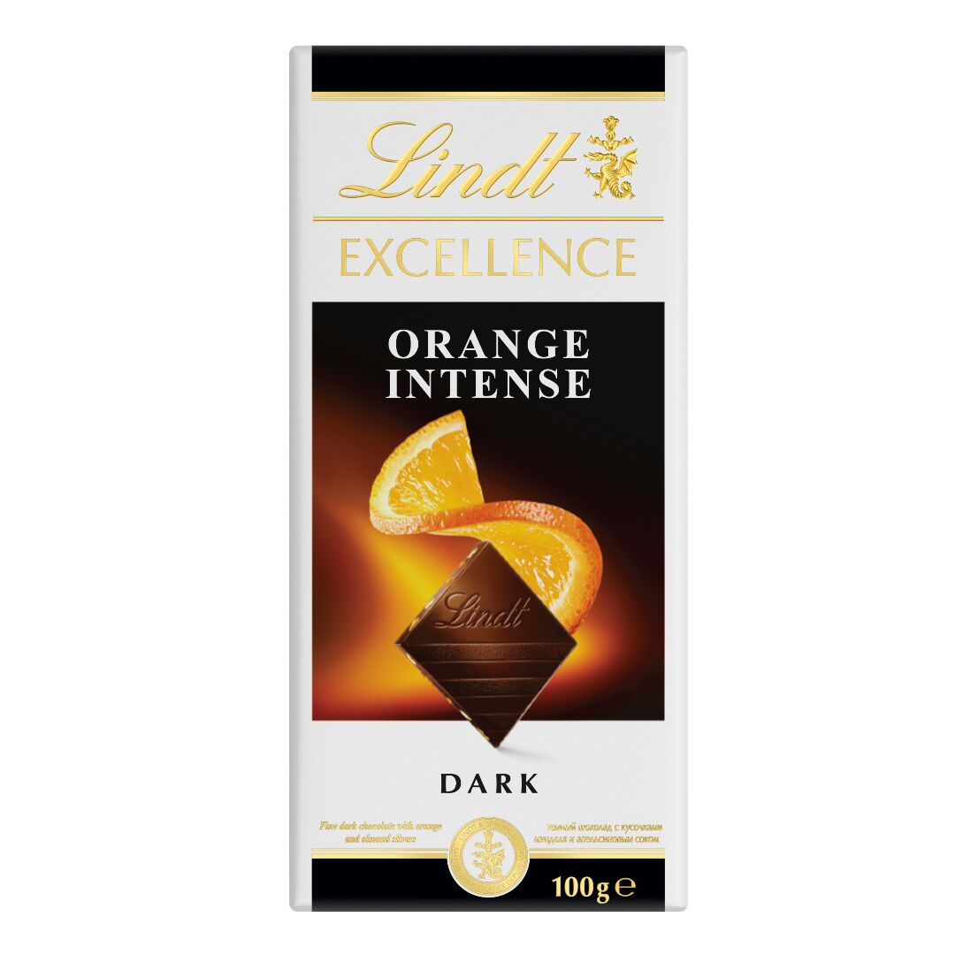 Шоколад LINDT EXCELLENCE Темный с Апельсином (Франция)100г 3штуки, изображение 3