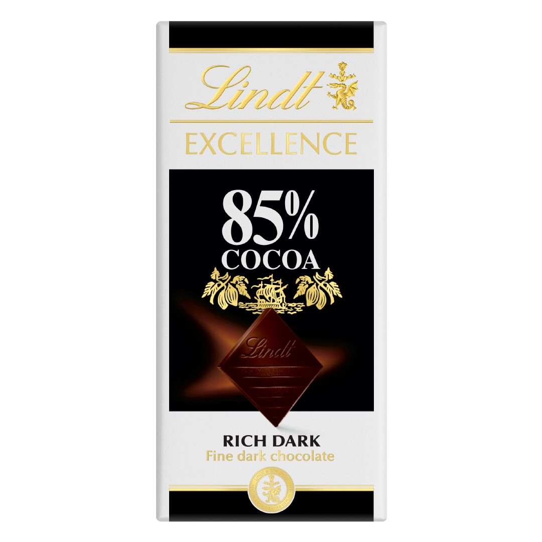 Шоколад LINDT EXCELLENCE Горький 85% Какао (Франция) 100г 3штуки, изображение 3