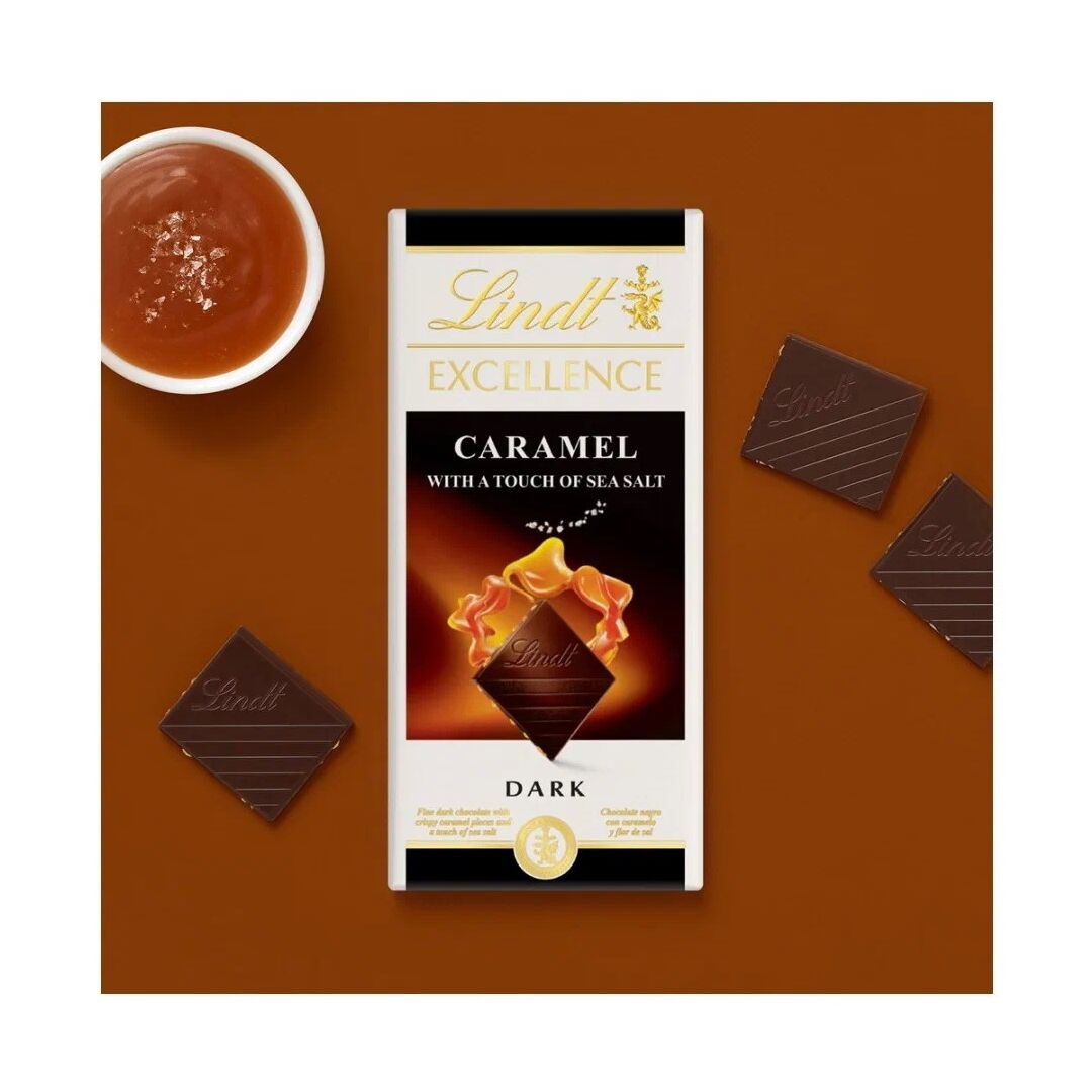 Шоколад LINDT EXCELLENCE Темный Карамель с Морской Солью 100г 3штуки, изображение 2