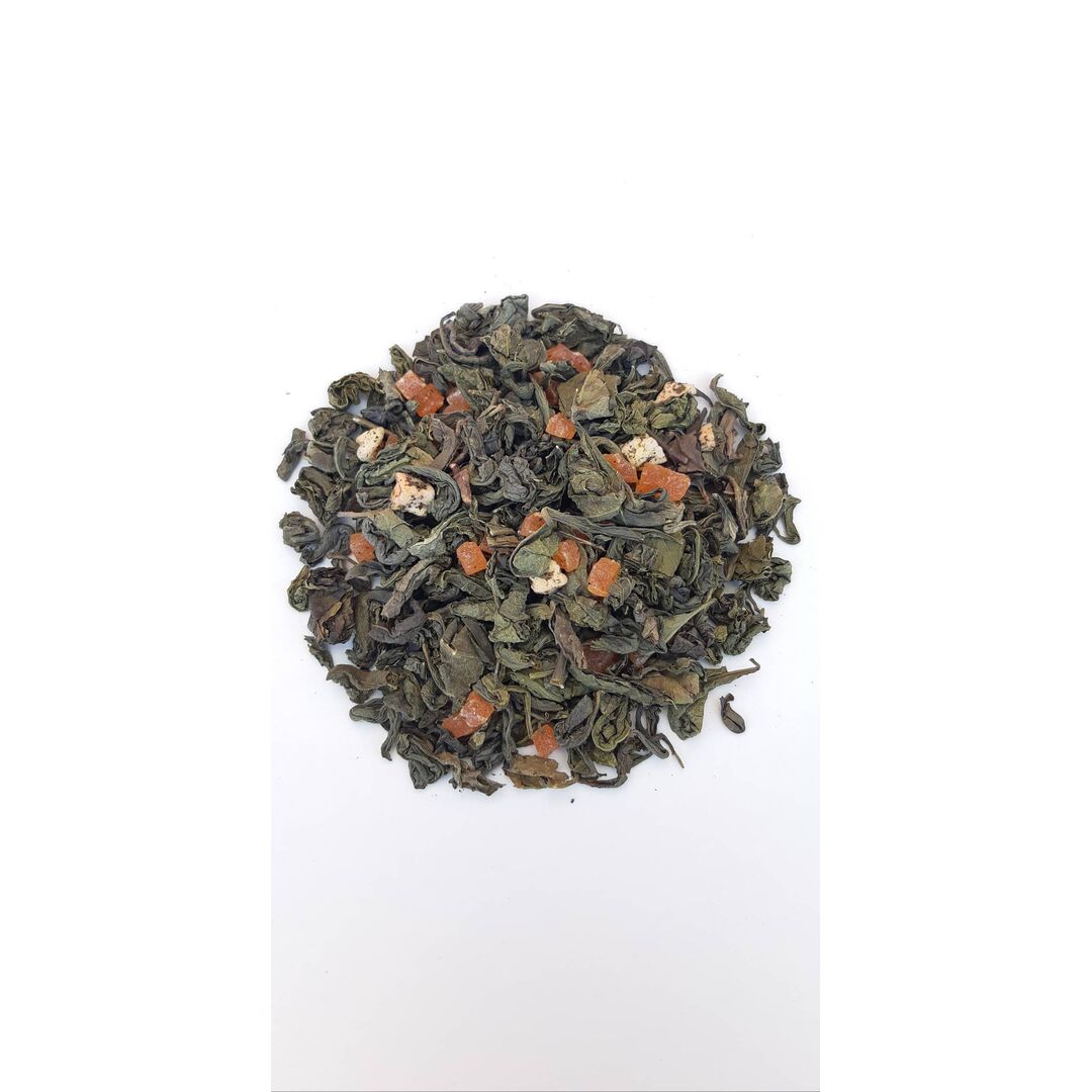 Краснодарский чай Ручной сбор чай зеленый крупнолистовой 100гр Персиковый сад, изображение 3