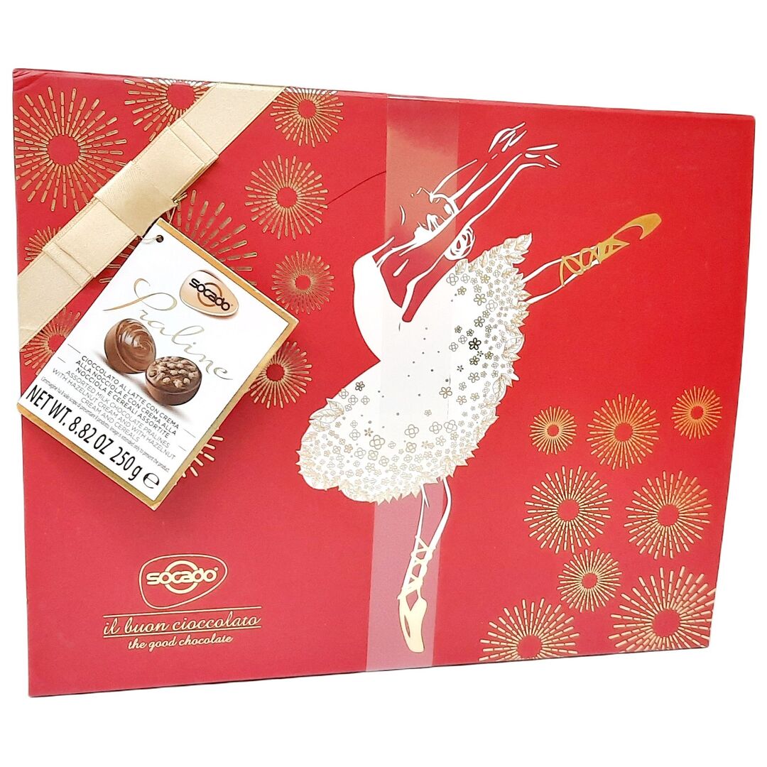Конфеты SOCADO пралине ассорти "Dancer bordeaux" Балерина 250г