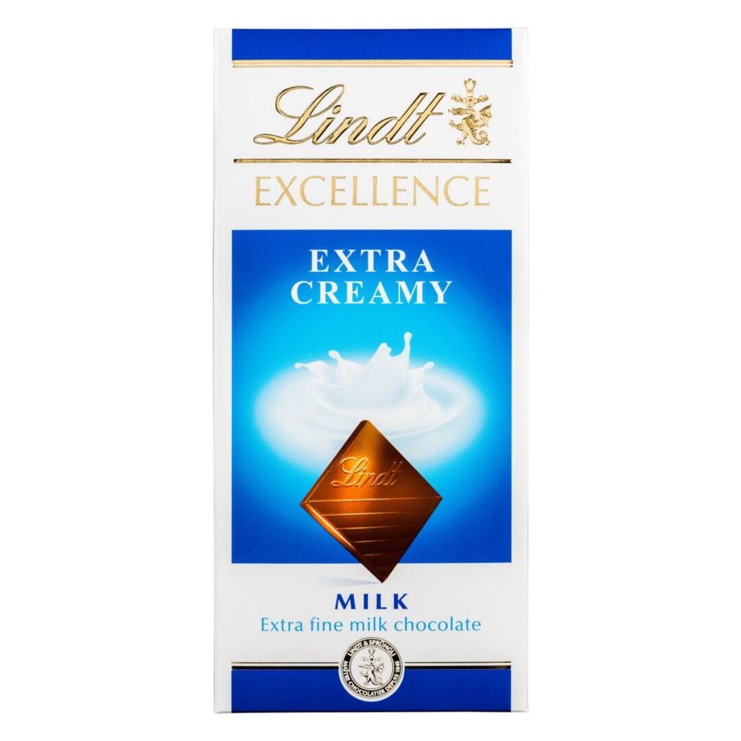 Шоколад LINDT EXCELLENCE EXTRA CREAMY молочный сливочный (Франция) 100г 3штуки, изображение 2