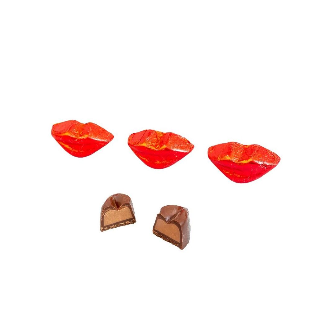 Конфеты LUX CANDY My Lips темный шоколад с начинкой со вкусом мокко 480г., изображение 2