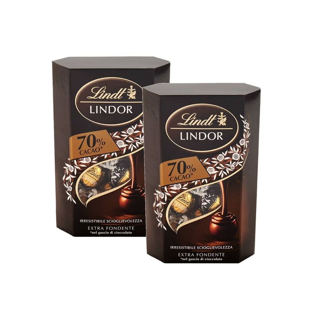 Конфеты LINDT LINDOR 70% 200г*2шт.