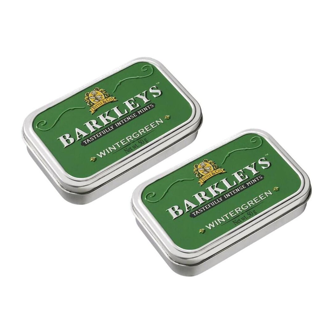Леденцы BARKLEYS Mints WINTERGREEN Зимняя Свежесть 50г*2шт.