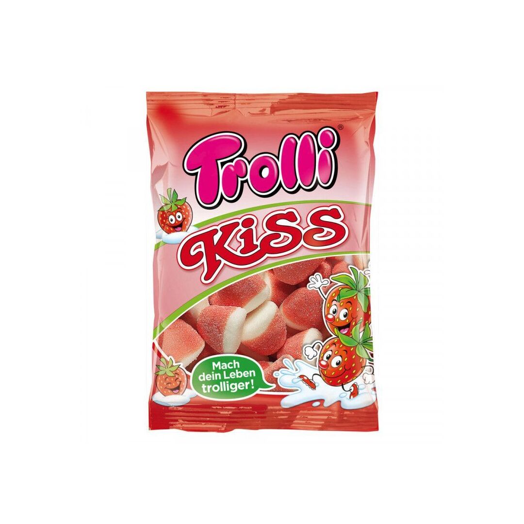 Мармелад TROLLI STRAWBERRY KISS Клубничный поцелуй 100г