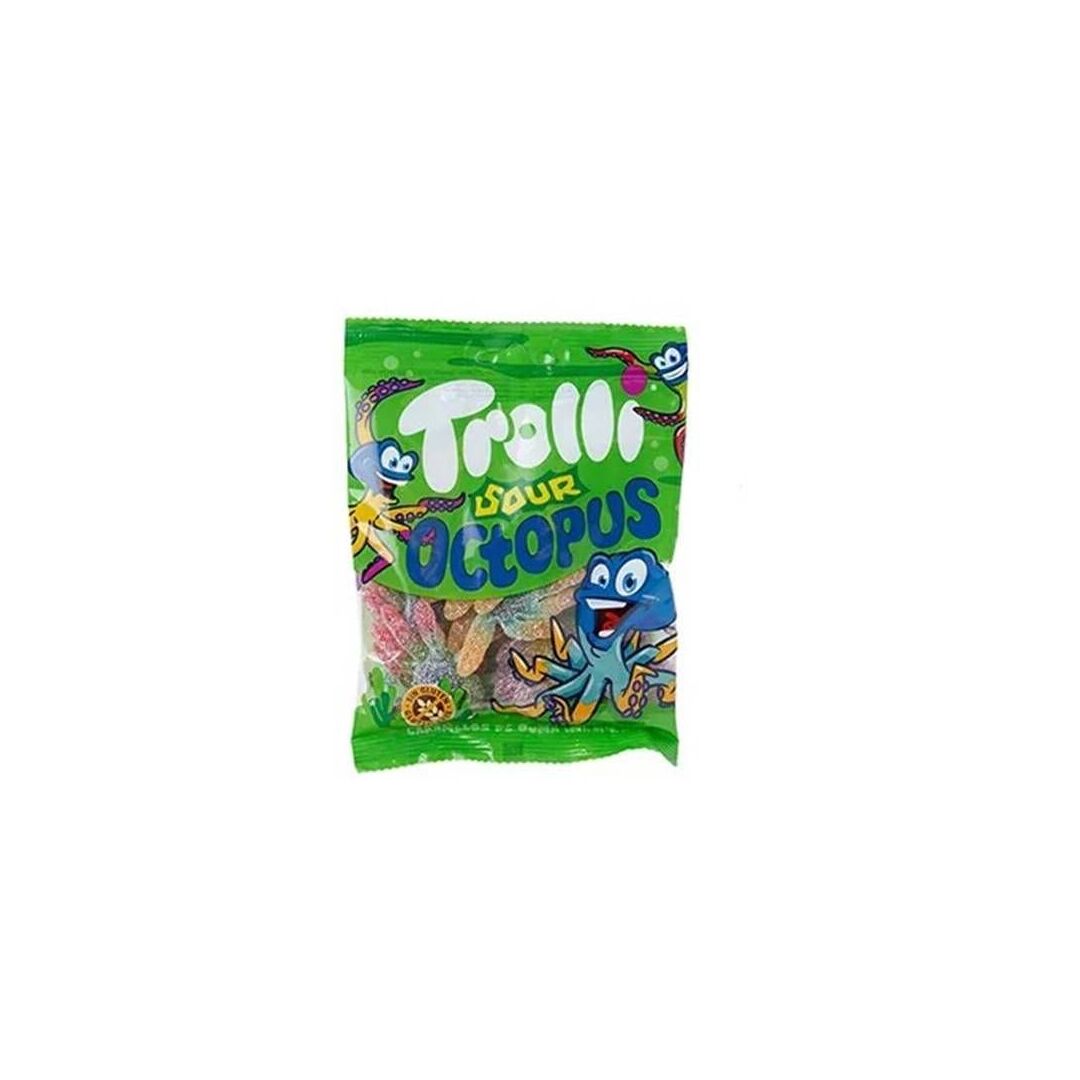 Мармелад TROLLI SOUR OCTOPUS Кислый Осьминог БЕЗ ГЛЮТЕНА 100г