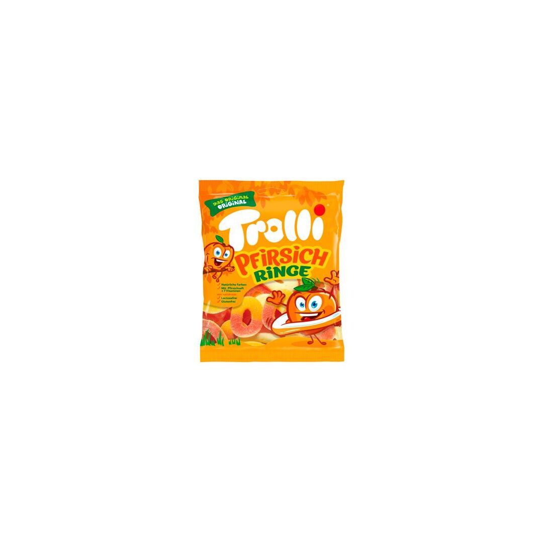 Мармелад TROLLI PEACH RINGS Персиковые колечки БЕЗ ГЛЮТЕНА 100г