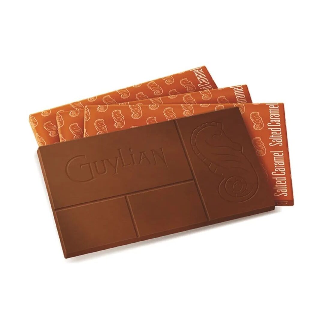 Шоколад GUYLIAN SALTED CARAMEL молочный с соленой карамелью 100г*3штуки, изображение 3
