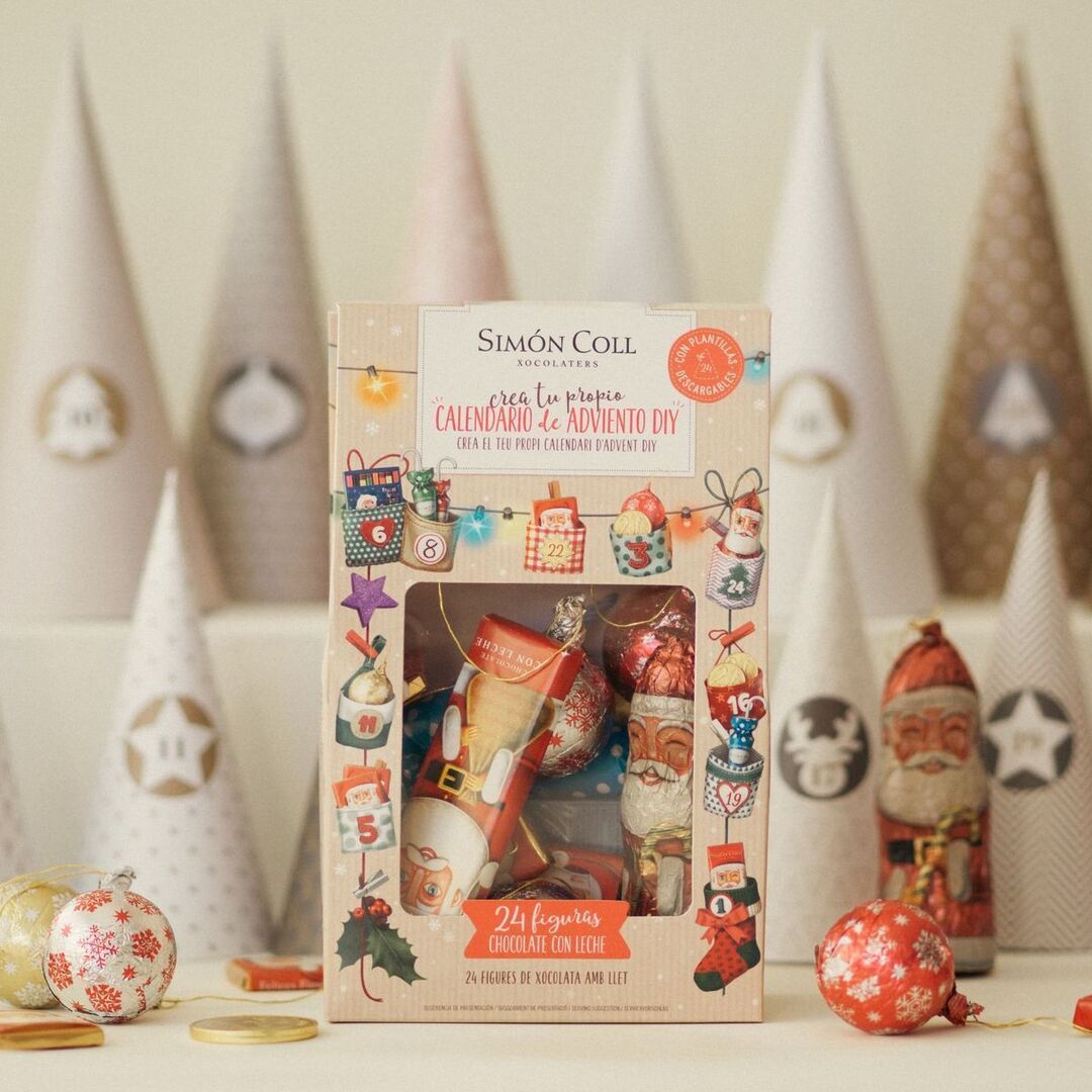 Адвент-календарь SIMON COLL гирлянда из фигурок из молочного шоколада 215г, изображение 2