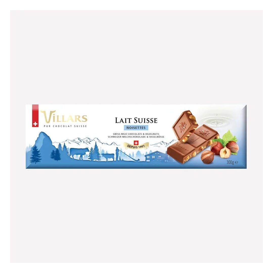 Шоколад VILLARS швейцарский молочный шоколад с фундуком 300г