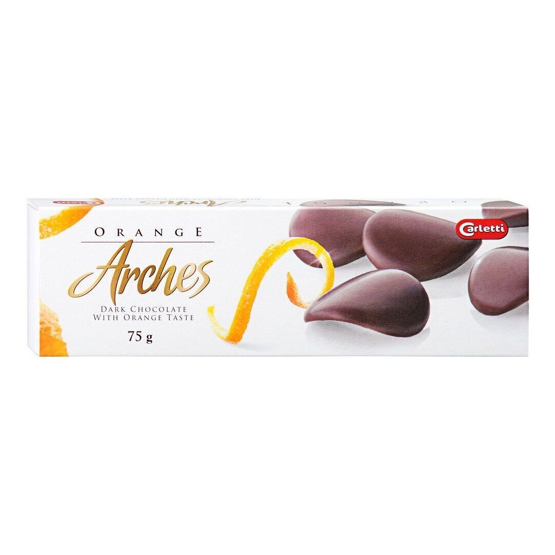 Лепестки CARLETTI из темного шоколада с апельсином 75г, изображение 2