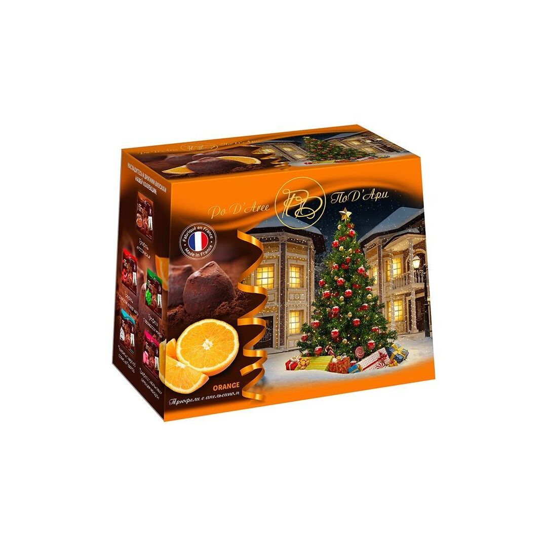 Трюфель MATHEZ с засахаренной Апельсиновой цедрой 160г, изображение 2