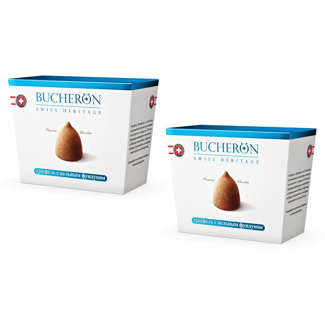 Конфеты BUCHERON трюфель с цельным фундуком 175г*2штуки