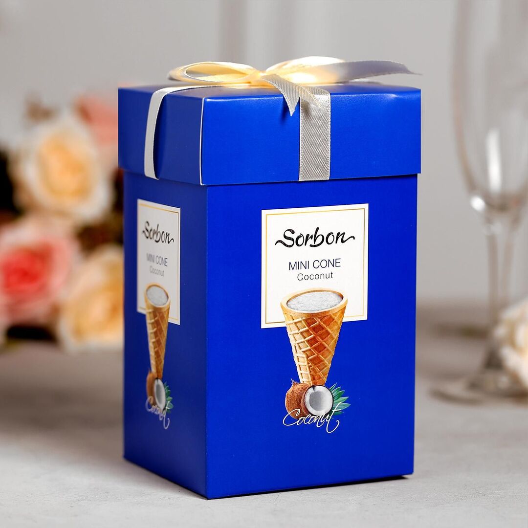 Мини-рожок SORBON хрустящий Кокос и воздушные зёрна 200г*4шт., изображение 2