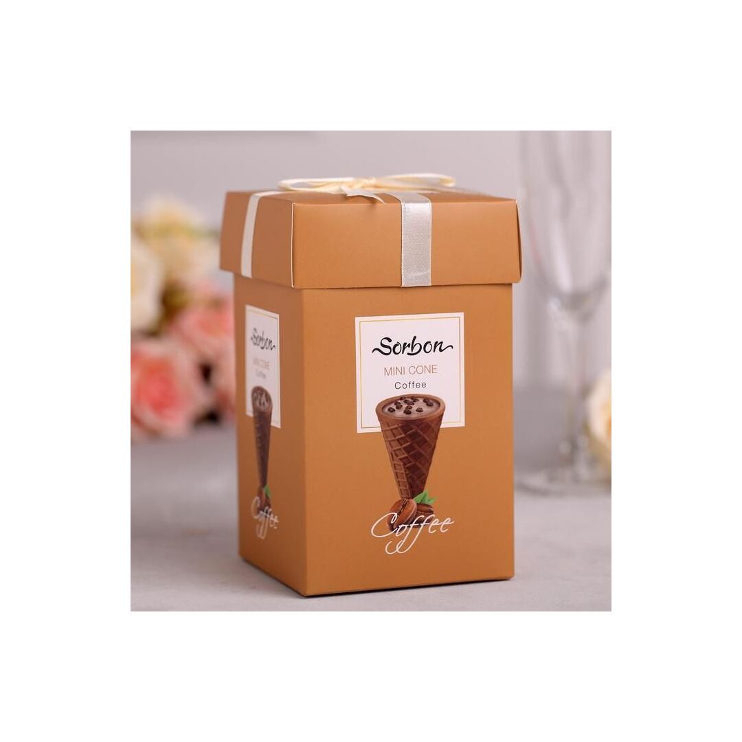 Мини-рожок SORBON хрустящий Кофе и воздушные зёрна 200г*4шт., изображение 2