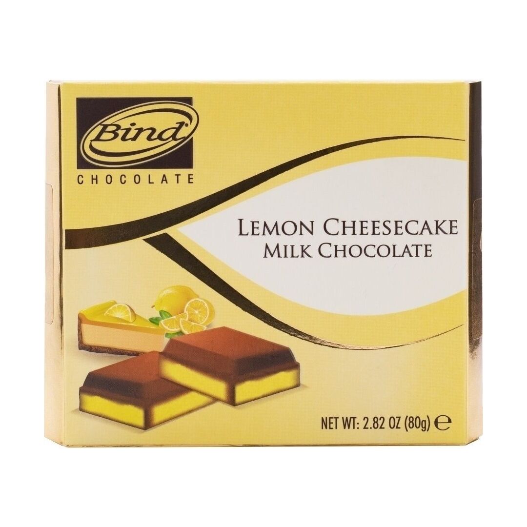 Шоколад BIND Молочный со вкусом лимонного чизкейка 80г