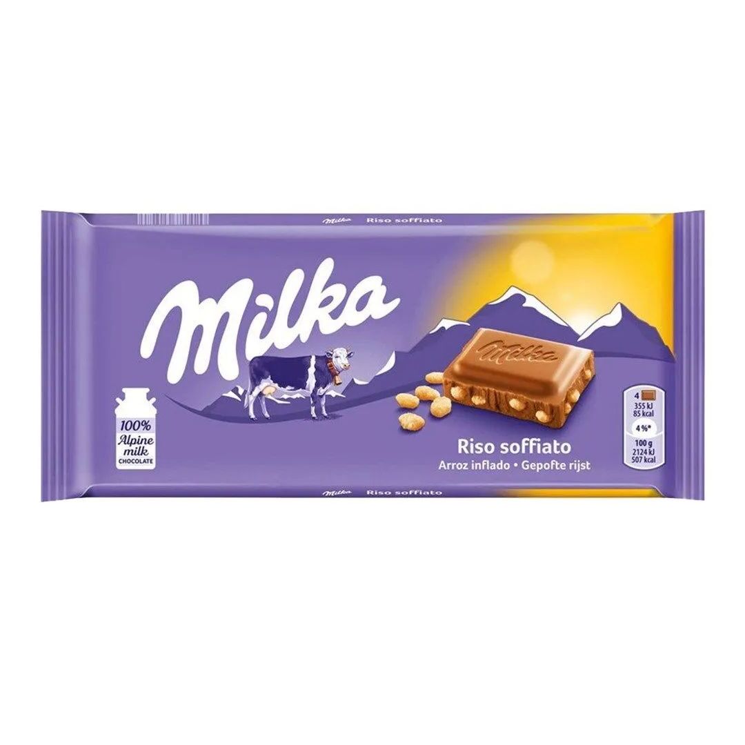 Шоколад MILKA молочный с воздушным рисом Choco&Rice 100г