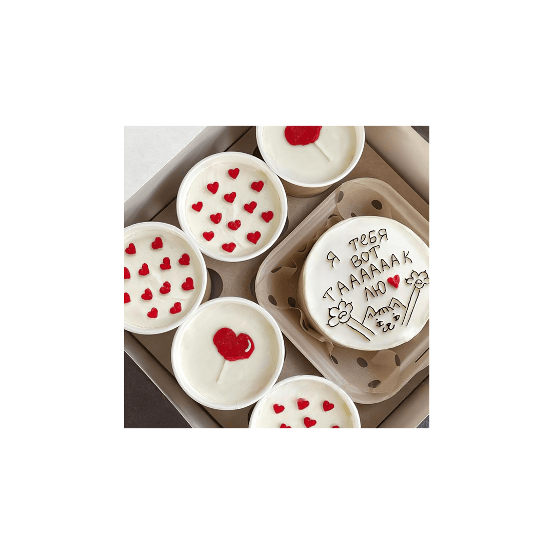 Я воооот так тебя люблю. Набор Бенто торт + Cake to go 850г, Iris Delicia