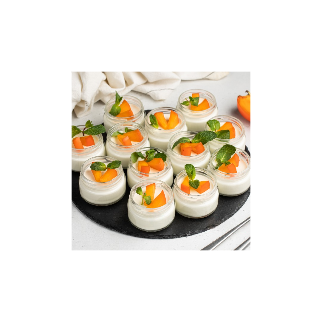Паннакота с мандаринами и хурмой (порция 12 шт) 4200г, Iris Delicia