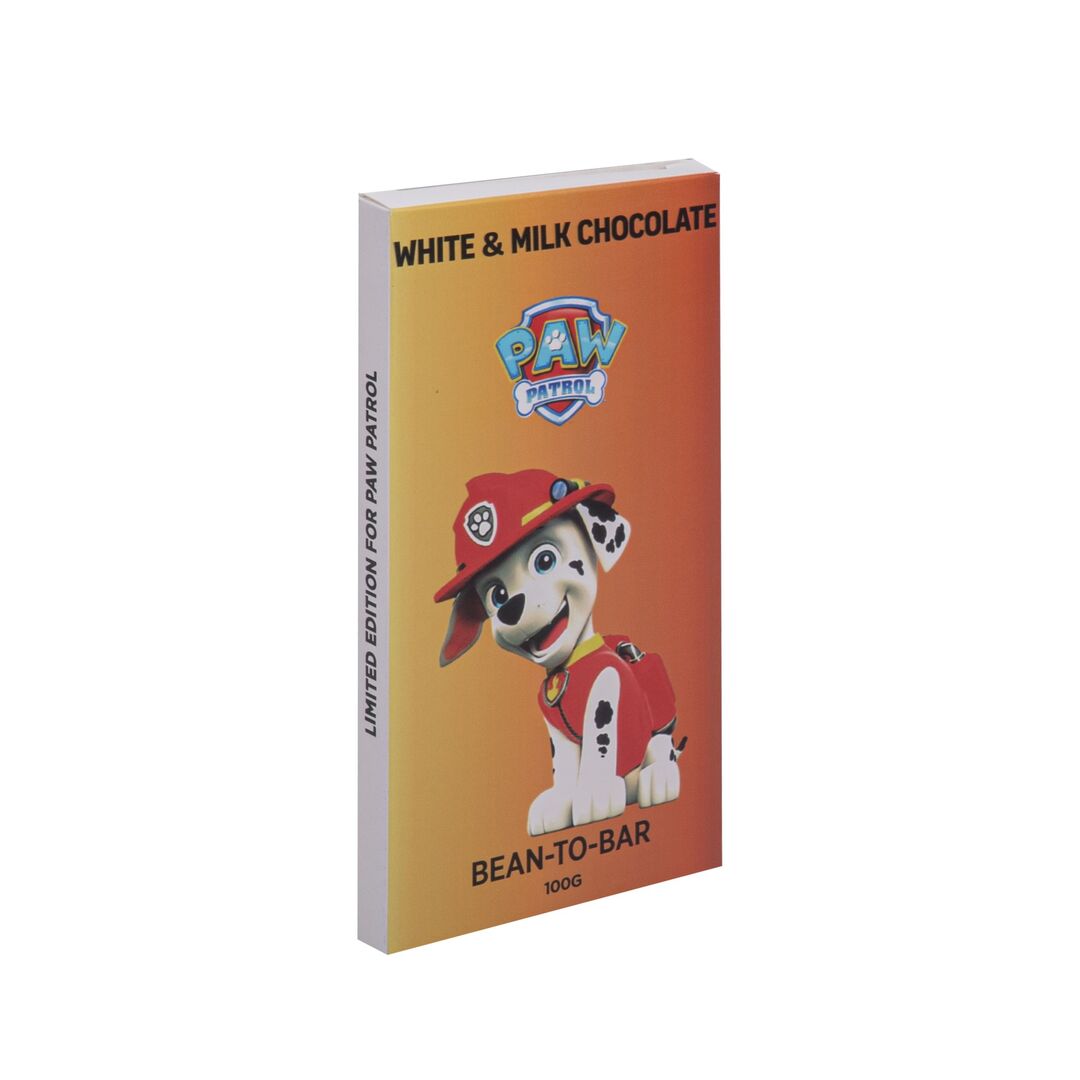Набор детского бельгийского шоколада (белый + молочный) Щенячий патруль: Рокки, Маршал, ручной работы, детский, подарочный, 2х100 гр. - вкусный подарок на день рождения B.O.G, изображение 4