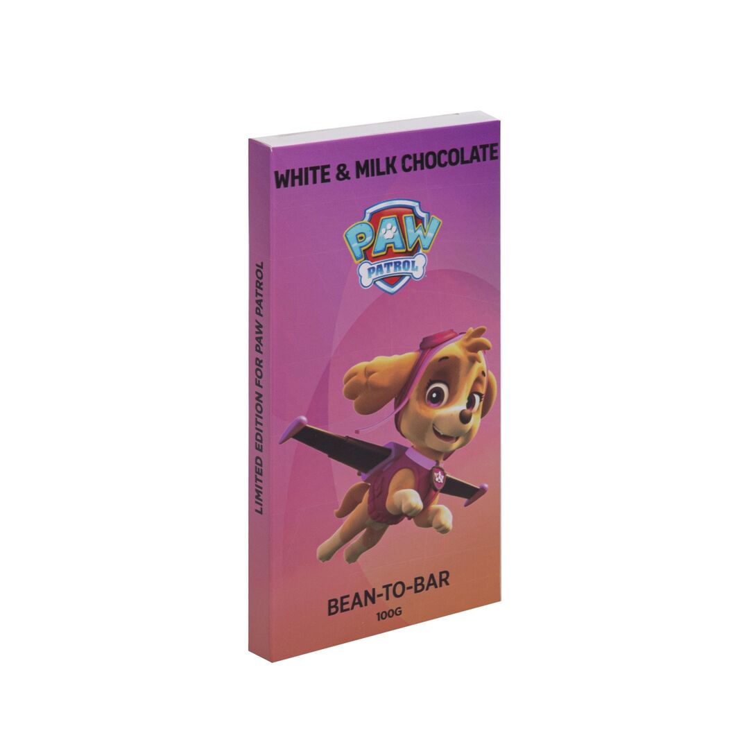Набор детского бельгийского шоколада (белый + молочный) Щенячий патруль: Эверест, Скай, ручной работы, детский, подарочный, 2х100 гр. - вкусный подарок на день рождения B.O.G, изображение 4