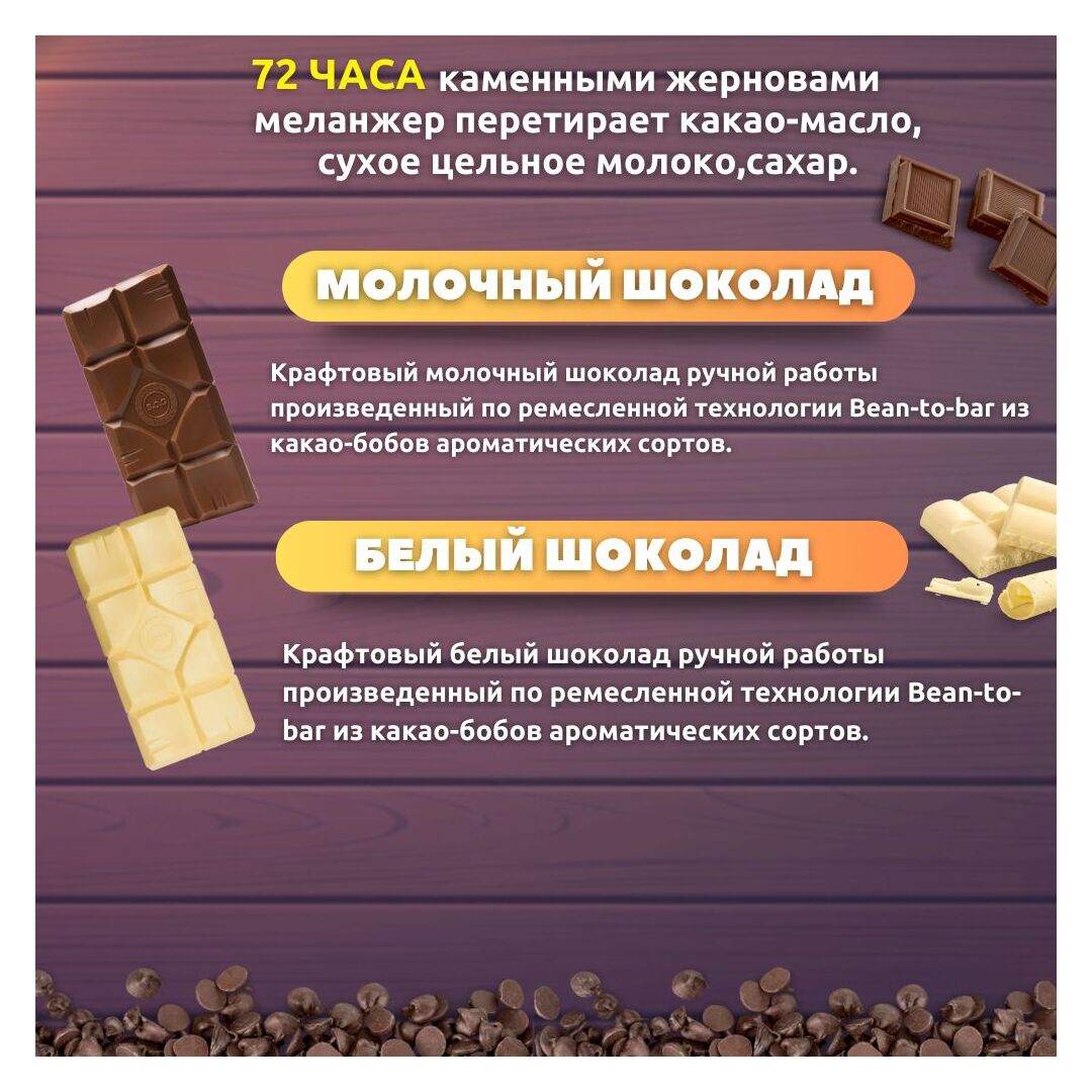 Набор шоколада, 2 плитки по 100 гр: белый, молочный, ручной работы, подарочный - вкусный подарок на день рождения B.O.G, изображение 2