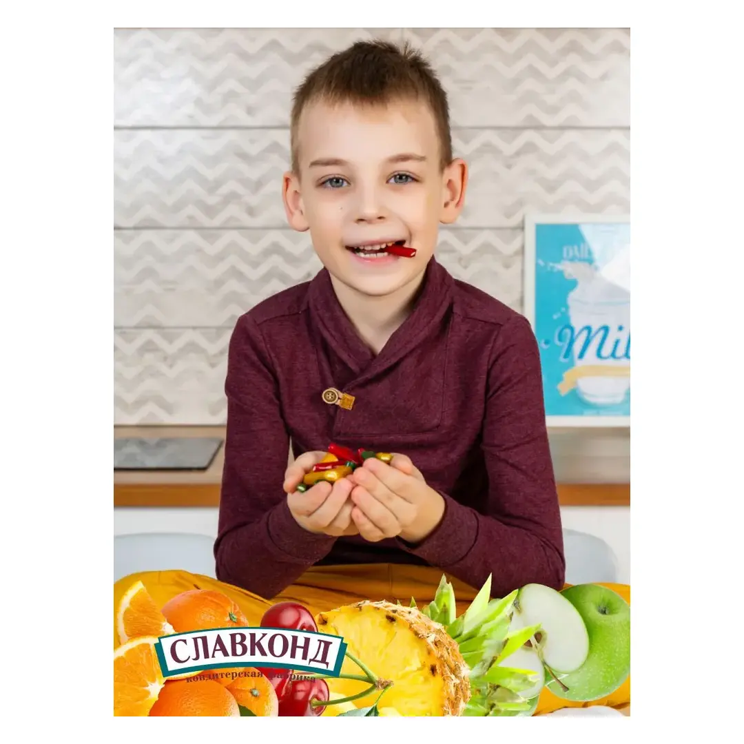 Тяну-ка Мармелад жевательный кислый натуральный ассорти вкусов, Сладкий подарок, 500 г, изображение 2