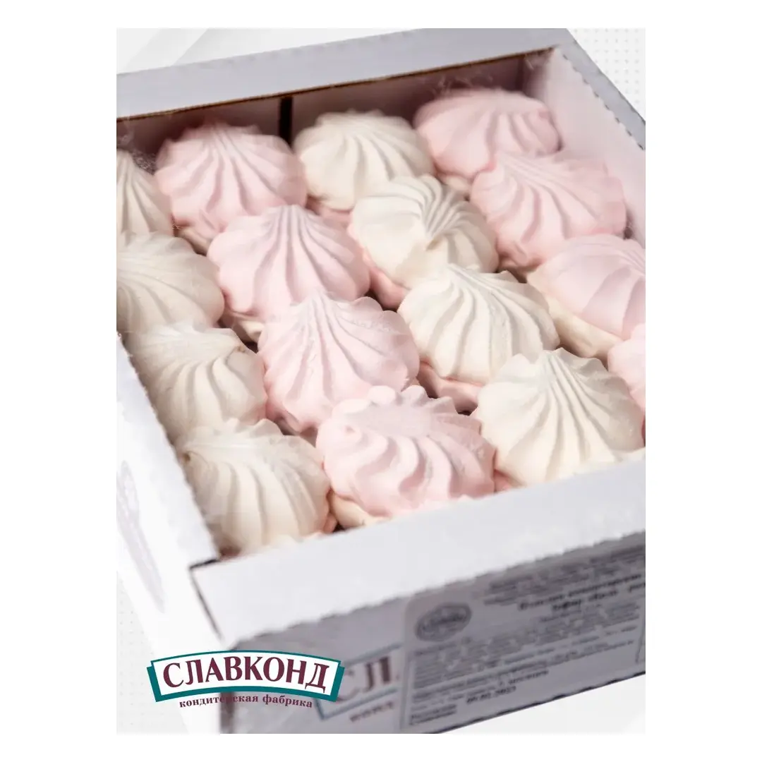 Зефир ванильный классический Бело-розовый десерт 1 кг, изображение 5