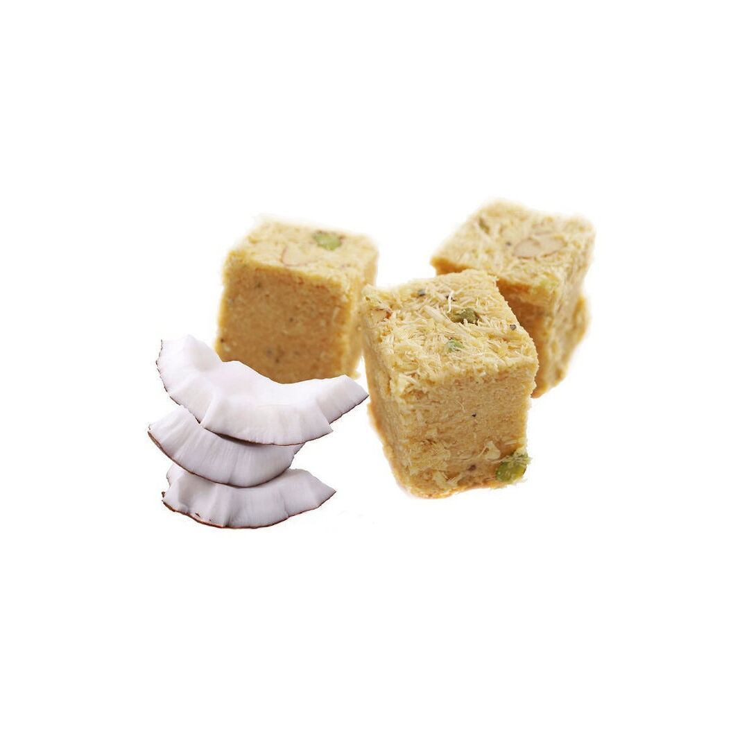 Соан Папди Кокос Воздушные индийские сладости/халва 250г, изображение 3