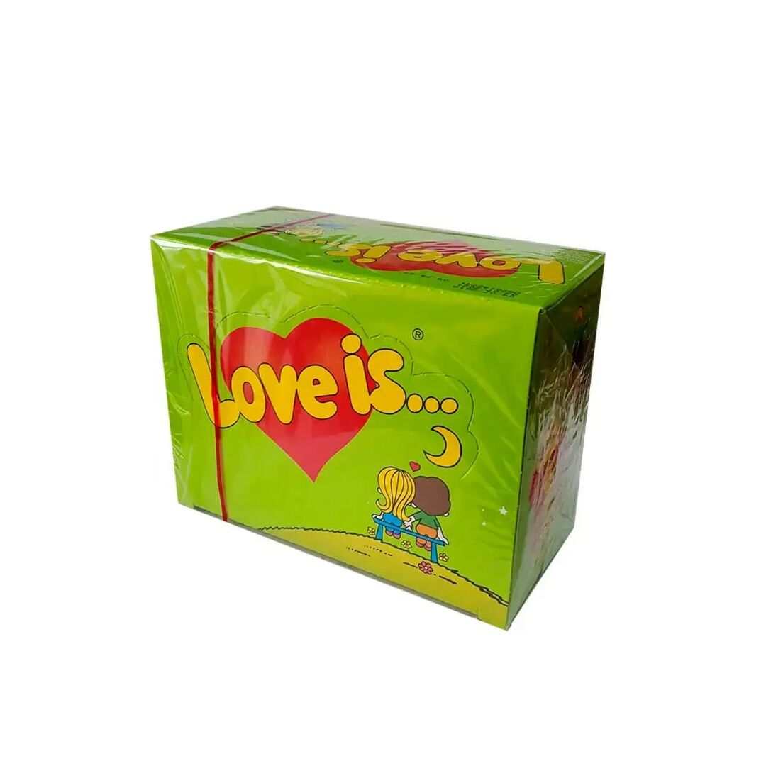 Жевательная резинка Лав Из Яблоко и Лимон 100шт по 4.2г (420г), Love is, Вкусы: Яблоко - Лимон, изображение 2