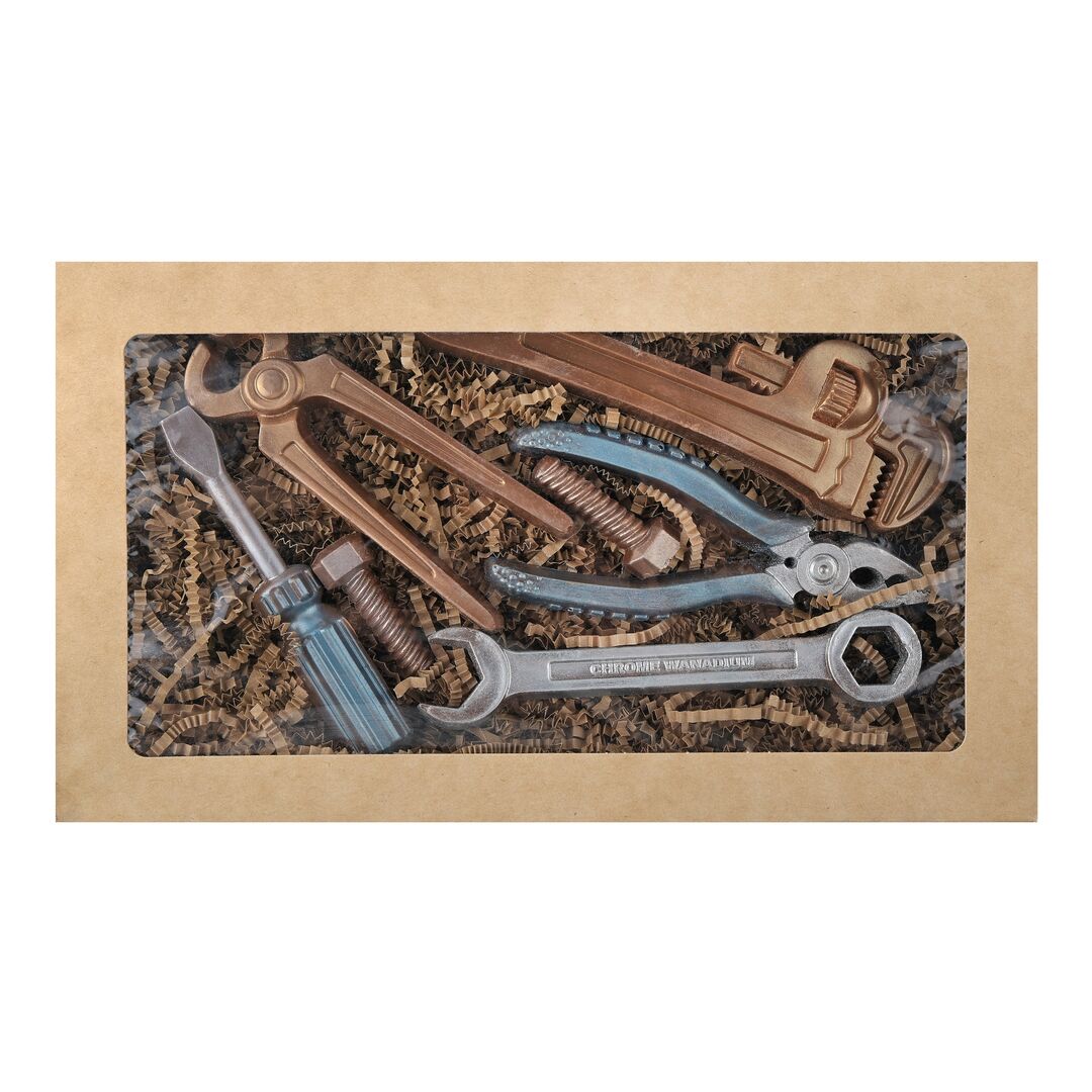 Шоколадный набор "Инструмент сантехника", из молочного бельгийского шоколада, ручной работы, 220 гр.  B.O.G, изображение 3