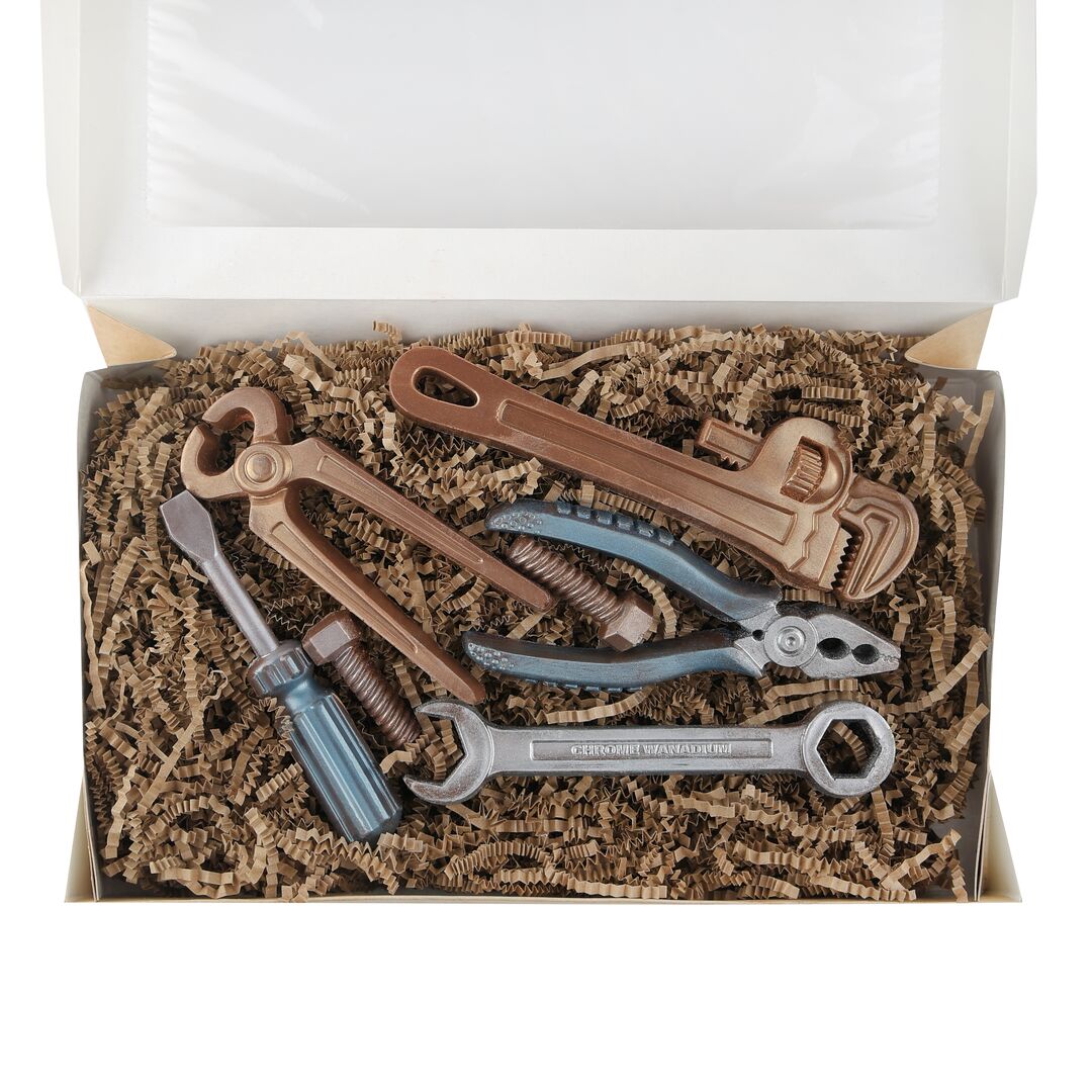 Шоколадный набор "Инструмент сантехника", из молочного бельгийского шоколада, ручной работы, 220 гр.  B.O.G, изображение 2