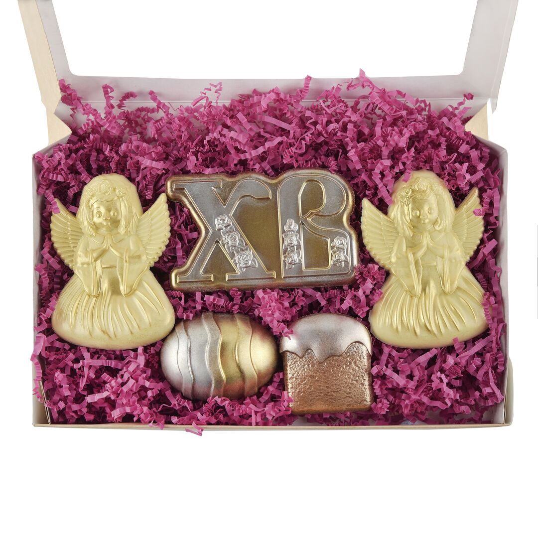 Шоколадный набор"Пасха", ручной работы, из бельгийского молочного шоколада, 150 гр. B.O.G, изображение 2