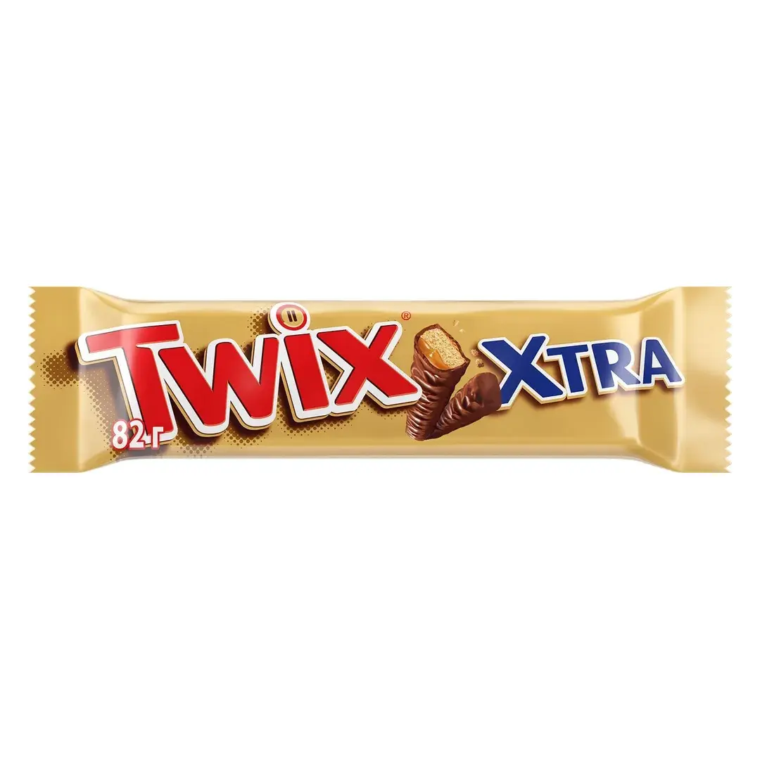 Шоколадный батончик Twix Xtra, 82 г / Печенье, шоколад, карамель