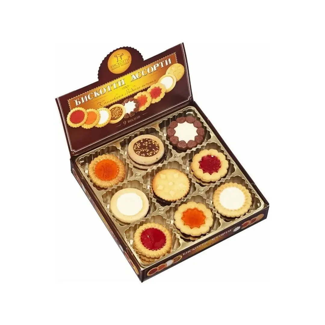 Бискотти Ассорти печенье сдобное, 345 г (9 видов), изображение 2
