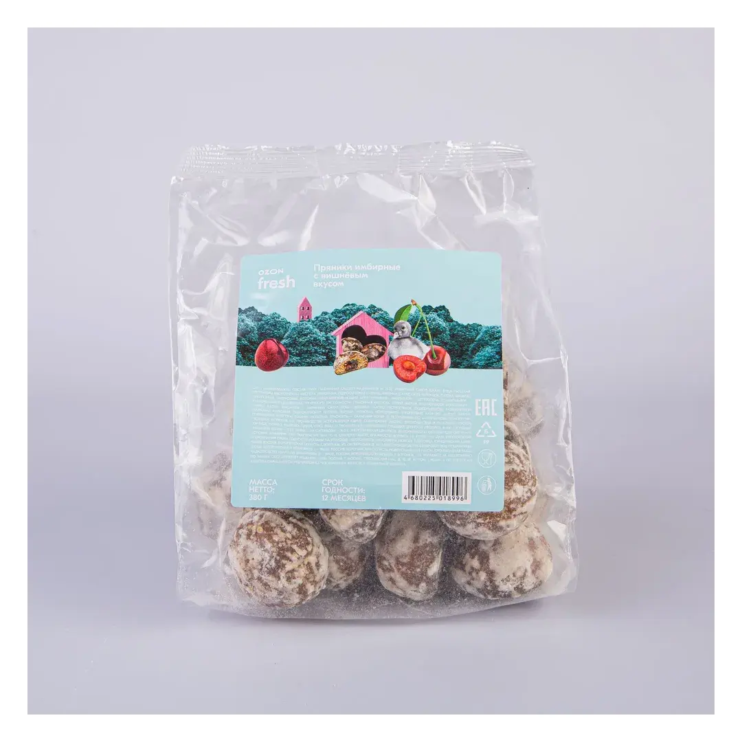 Пряники Имбирные Ozon fresh, с вишневым вкусом, 380 г, изображение 3