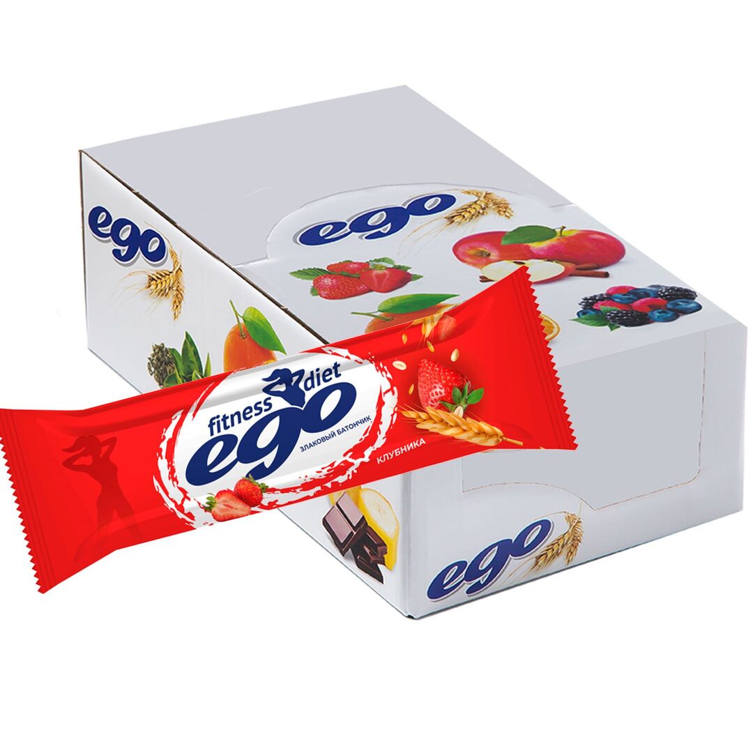 Батончик злаковый "Ego fitness" Гранола-Клубника с витаминами и железом 8 шт по 27 гр, изображение 4