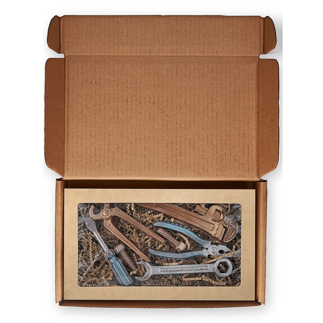 Шоколадный набор "Инструмент сантехника", из молочного бельгийского шоколада, ручной работы, 220 гр.  B.O.G, изображение 4