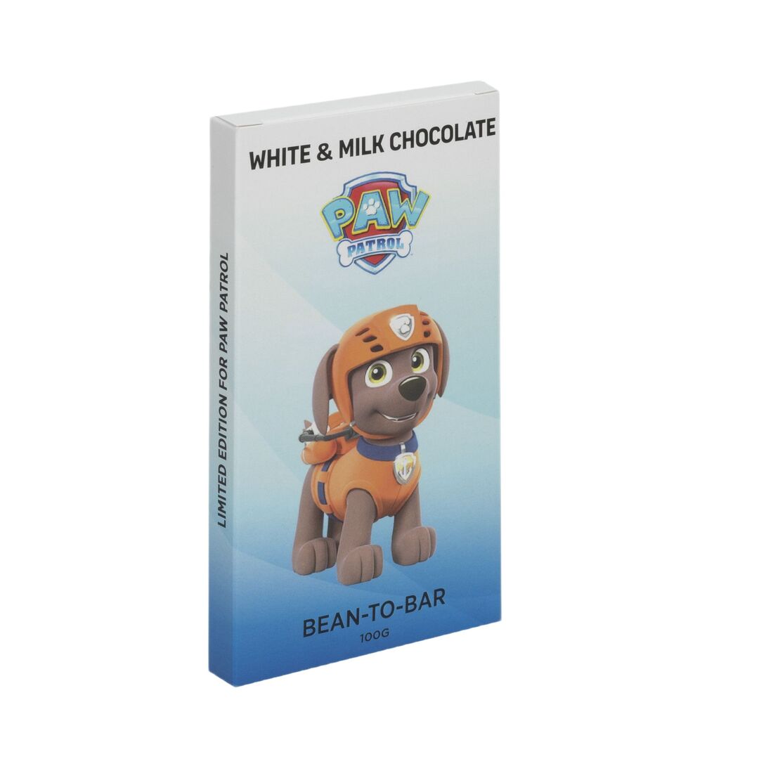 Набор детского бельгийского шоколада (белый + молочный) Щенячий патруль: Гонщик, Зума, Рокки, ручной работы, детский, подарочный, 3х100 гр. - вкусный подарок на день рождения B.O.G, изображение 4