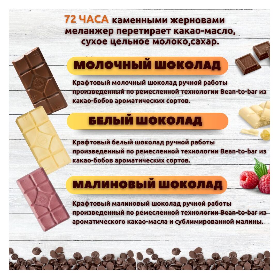 Набор шоколада, 3 плитки по 120 гр: молочный, белый, малиновый - вкусный подарок на день рождения B.O.G, изображение 2