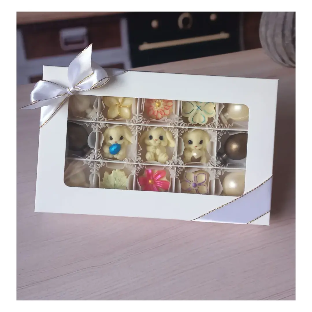 Пасхальный набор из натурального белого и молочного шоколада, изображение 3