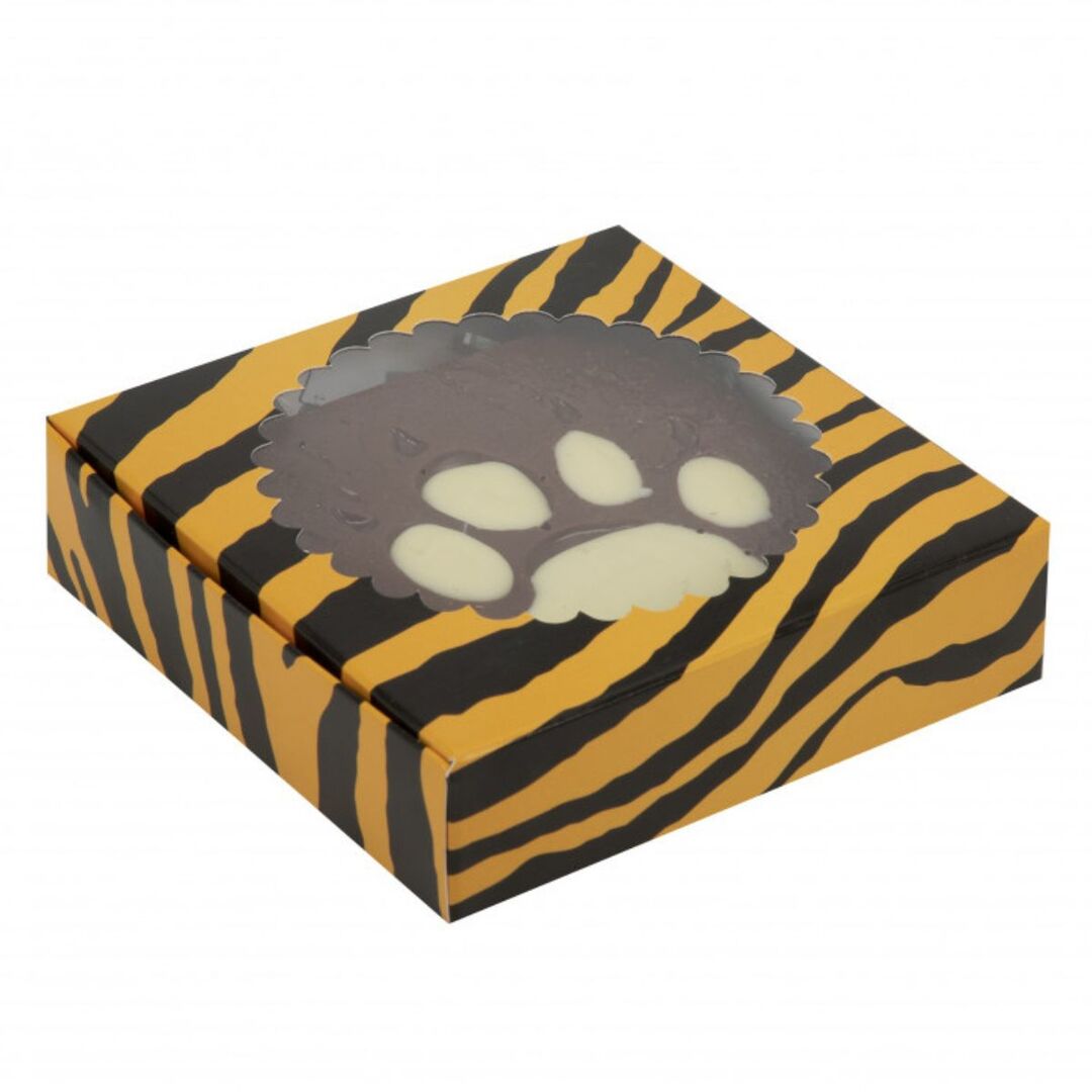 Шоколад подарочный "Лапа тигра", из молочного бельгийского шоколада ручной работы, 80 гр.  B.O.G, изображение 2