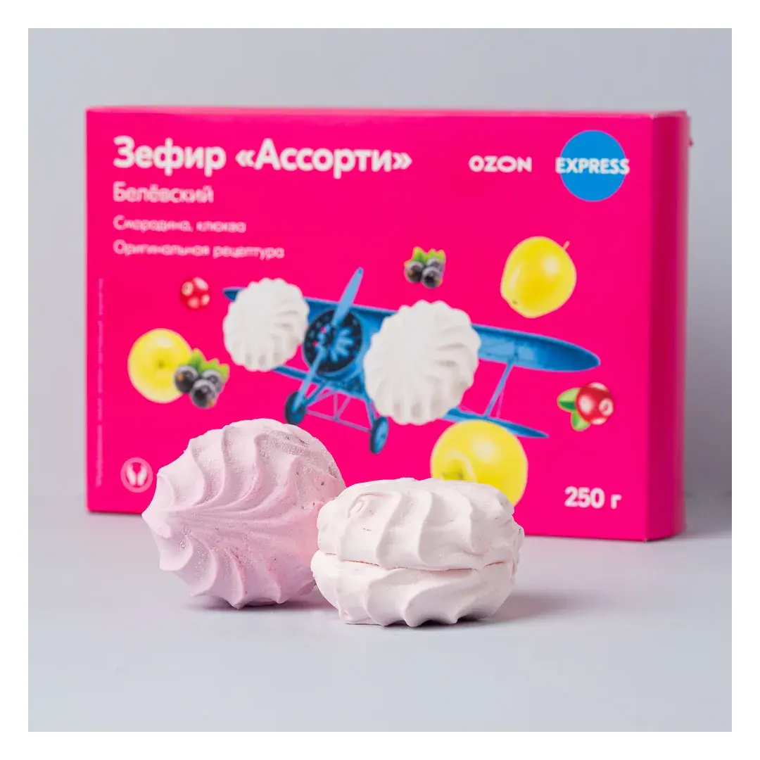 Белёвский зефир "Ассорти" Ozon fresh, 250 г, изображение 2