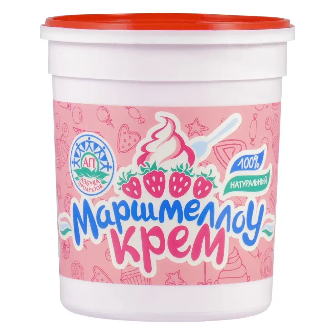 Маршмеллоу-крем АЗБУКА ПРОДУКТОВ Клубничный, 180 г - 3 шт.